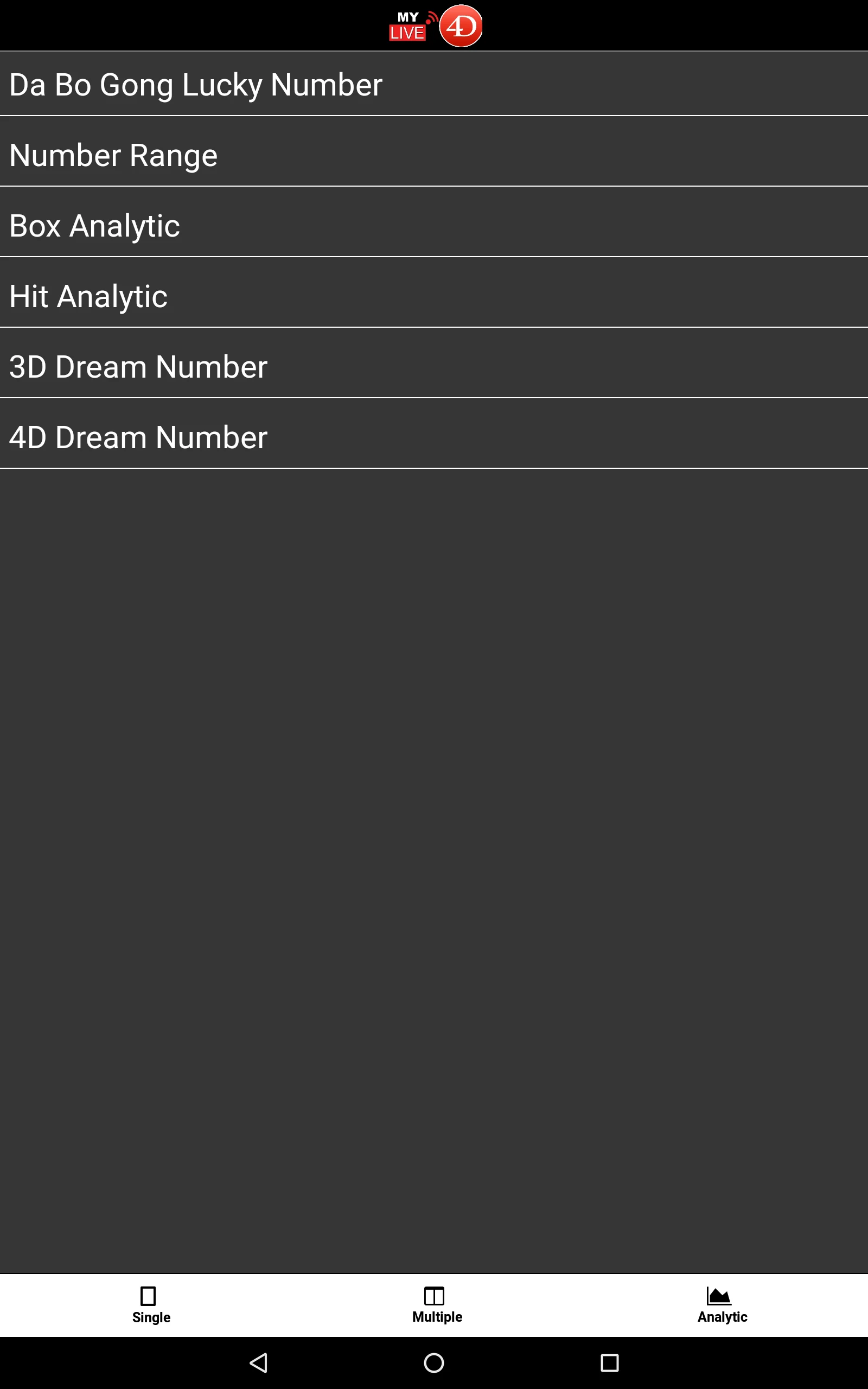 4d Live App ( MY & SG ) screenshot